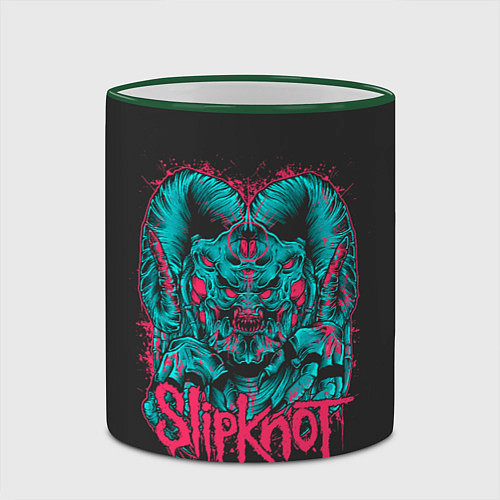 Кружка цветная Slipknot Monster / 3D-Зеленый кант – фото 2