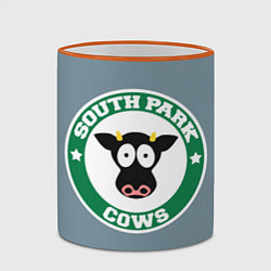 Кружка 3D Коровы вперед, цвет: 3D-оранжевый кант — фото 2