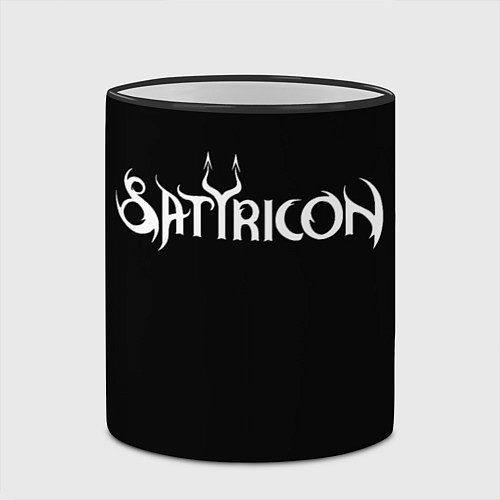 Кружка цветная Satyricon / 3D-Черный кант – фото 2
