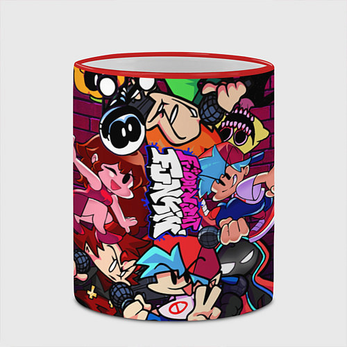 Кружка цветная ВСЕ ПЕРСОНАЖИ ИЗ ИГРЫ / 3D-Красный кант – фото 2