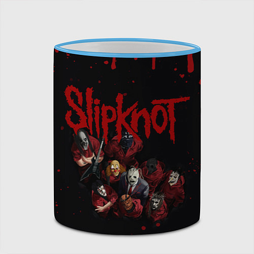 Кружка цветная SLIPKNOT СЛИПКНОТ Z / 3D-Небесно-голубой кант – фото 2