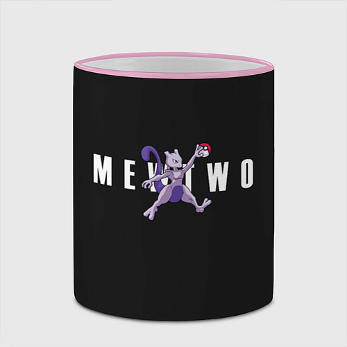 Кружка цветная Mewtwo x nba / 3D-Розовый кант – фото 2