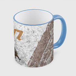 Кружка 3D DAYZ ДЕЙЗИ Z, цвет: 3D-небесно-голубой кант