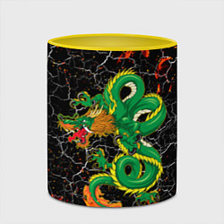 Кружка 3D Дракон Огонь Dragon Fire, цвет: 3D-белый + желтый — фото 2