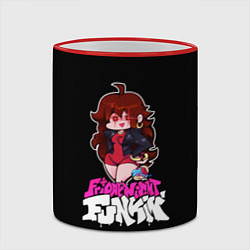 Кружка 3D ГЕРЛФРЕНД FNF, цвет: 3D-красный кант — фото 2