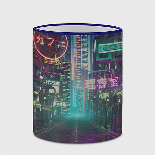 Кружка цветная Neon Tokyo / 3D-Синий кант – фото 2