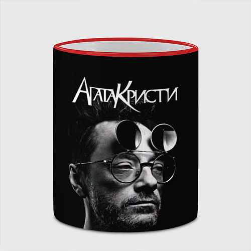 Кружка цветная Агата Кристи Глеб Самойлов / 3D-Красный кант – фото 2