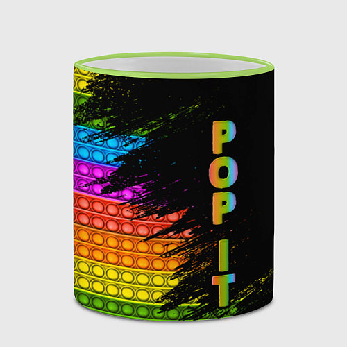 Кружка цветная ИГРУШКА POP it ПОП-ИТ / 3D-Светло-зеленый кант – фото 2
