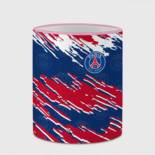 Кружка цветная ФК ПСЖ PARIS SAINT GERMAIN / 3D-Розовый кант – фото 2