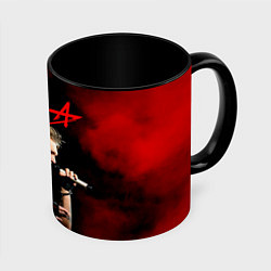 Кружка 3D Константин Кинчев - Алиса, цвет: 3D-белый + черный