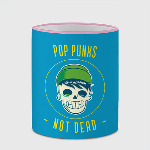 Кружка цветная Pop punk fan / 3D-Розовый кант – фото 2