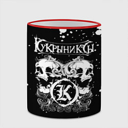 Кружка 3D Кукрыниксы черепа, цвет: 3D-красный кант — фото 2