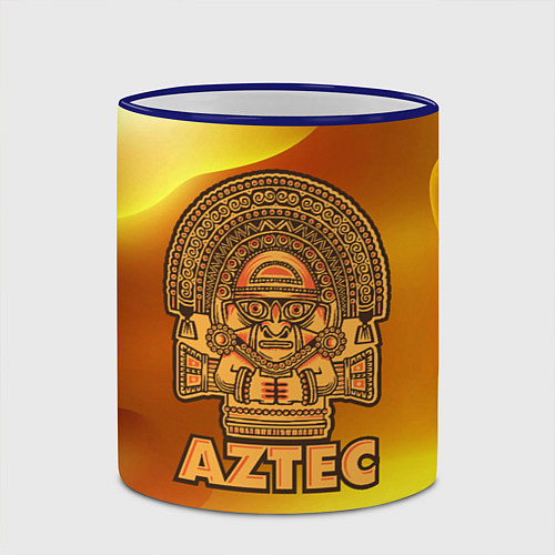 Кружка цветная Aztec Ацтеки / 3D-Синий кант – фото 2