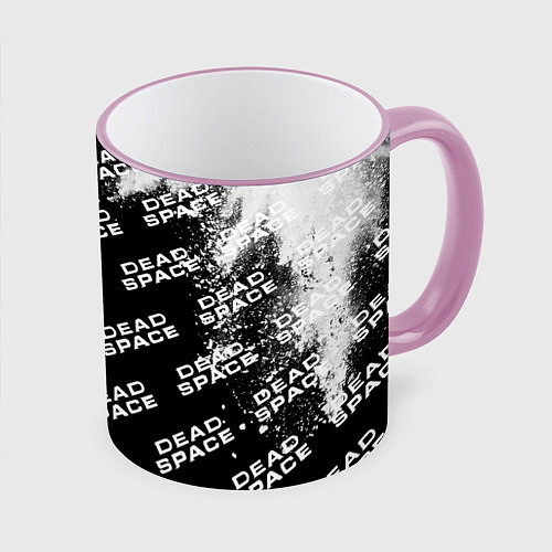 Кружка цветная Dead Space - Exposion Pattern / 3D-Розовый кант – фото 1