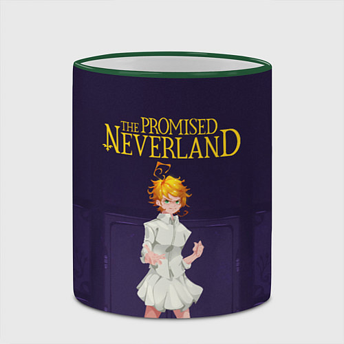 Кружка цветная Эмма Обещанный Неверленд Z / 3D-Зеленый кант – фото 2