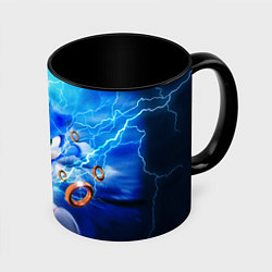 Кружка 3D SONIC СИНИЙ ЁЖ Z, цвет: 3D-белый + черный