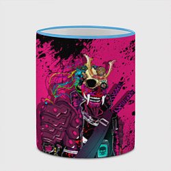 Кружка 3D CYBERPUNK 2077 DEMON Z, цвет: 3D-небесно-голубой кант — фото 2