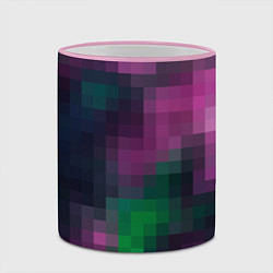 Кружка 3D Разноцветный геометрический уз, цвет: 3D-розовый кант — фото 2
