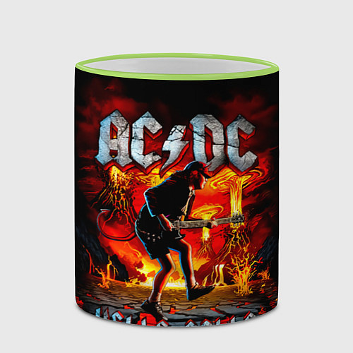 Кружка цветная ACDC HELLS BELLS / 3D-Светло-зеленый кант – фото 2