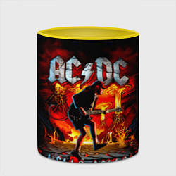 Кружка 3D ACDC HELLS BELLS, цвет: 3D-белый + желтый — фото 2