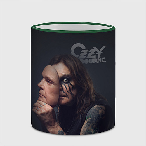 Кружка цветная Ozzy Osbourne / 3D-Зеленый кант – фото 2