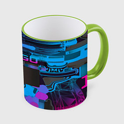 Кружка 3D CS GO Decimator Опустошитель, цвет: 3D-светло-зеленый кант