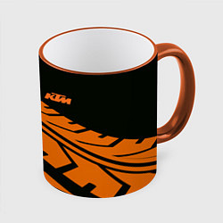 Кружка 3D ORANGE KTM КТМ Z, цвет: 3D-оранжевый кант