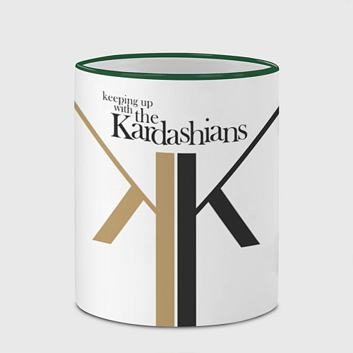 Кружка цветная Keeping up with Kardashians / 3D-Зеленый кант – фото 2