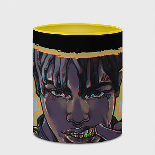 Кружка цветная NUMB XXXTENTACION Z / 3D-Белый + желтый – фото 2