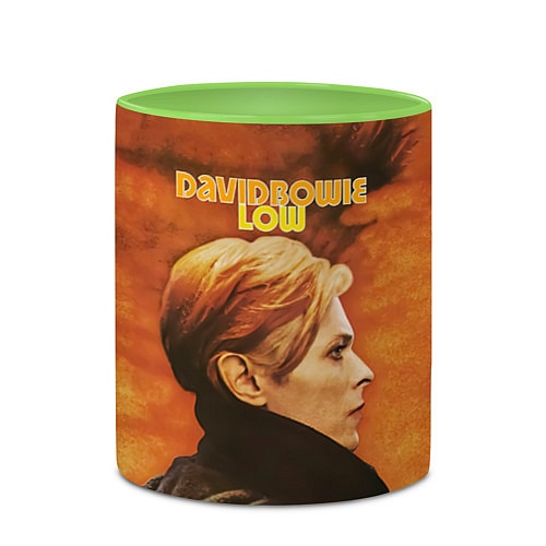Кружка цветная Low - David Bowie / 3D-Белый + светло-зеленый – фото 2