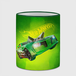 Кружка 3D Hot Wheels Хот Вилс, цвет: 3D-зеленый кант — фото 2