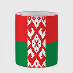 Кружка 3D Белоруссия, цвет: 3D-розовый кант — фото 2