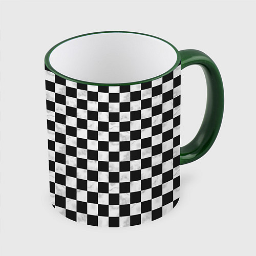 Кружка цветная Шахматист / 3D-Зеленый кант – фото 1