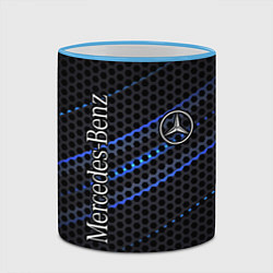 Кружка 3D MERCEDES LOGO NEON, цвет: 3D-небесно-голубой кант — фото 2