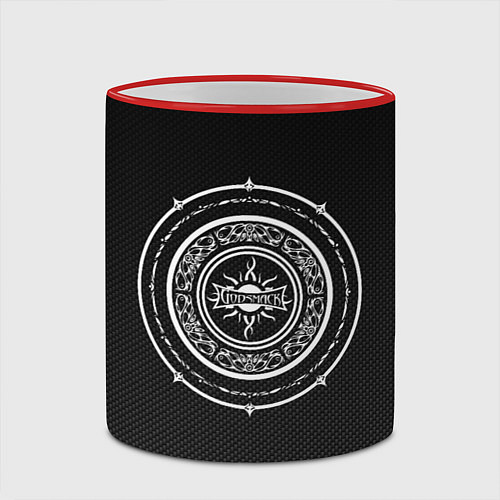 Кружка цветная GODSMACK ГОДСМАК ЛОГО Z / 3D-Красный кант – фото 2