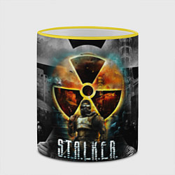 Кружка 3D STALKER SHADOW OF CHERNOBYL СТАЛКЕР ТЕНИ ЧЕРНОБЫЛЯ, цвет: 3D-желтый кант — фото 2