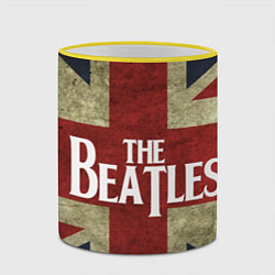 Кружка 3D Битлы на флаге, цвет: 3D-желтый кант — фото 2