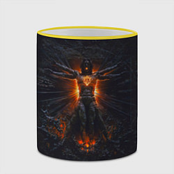 Кружка 3D Clayman - In Flames, цвет: 3D-желтый кант — фото 2