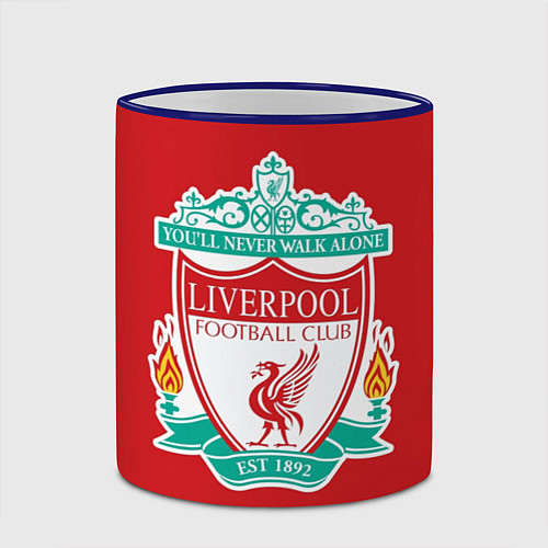 Кружка цветная F C LIVERPOOL / 3D-Синий кант – фото 2