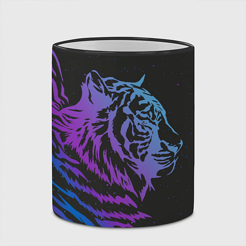Кружка цветная Tiger Neon / 3D-Черный кант – фото 2