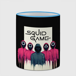 Кружка 3D Squid Game: Отряд стражей, цвет: 3D-небесно-голубой кант — фото 2