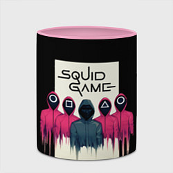 Кружка 3D Squid Game: Отряд стражей, цвет: 3D-белый + розовый — фото 2