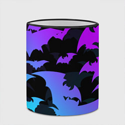 Кружка 3D ЛЕТУЧИЕ МЫШИ ХЕЛЛОУИН НЕОН HALLOWEEN NEON, цвет: 3D-черный кант — фото 2
