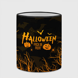 Кружка 3D HALLOWEEN FOREST BATS ЛЕТУЧИЕ МЫШИ В ЛЕСУ ХЕЛЛОУИН, цвет: 3D-черный кант — фото 2