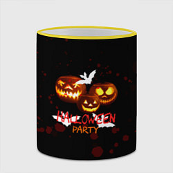 Кружка 3D Кровавый Halloween, цвет: 3D-желтый кант — фото 2