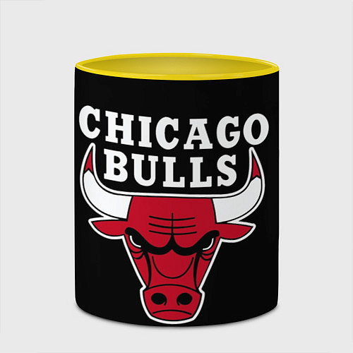 Кружка цветная B C Chicago Bulls / 3D-Белый + желтый – фото 2