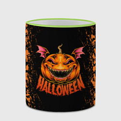 Кружка 3D Веселая тыква на хеллоуин, цвет: 3D-светло-зеленый кант — фото 2