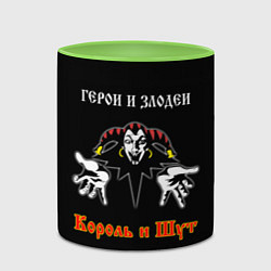 Кружка 3D Герои и Злодеи Король и Шут, цвет: 3D-белый + светло-зеленый — фото 2