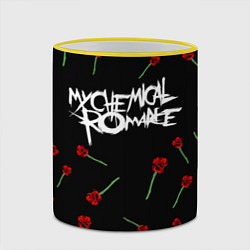 Кружка 3D MY CHEMICAL ROMANCE РОЗЫ MCR ROSES, цвет: 3D-желтый кант — фото 2