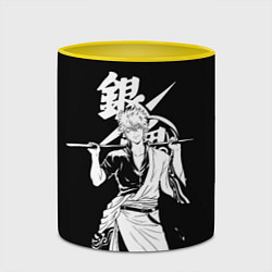 Кружка 3D Гинтоки Саката держит меч Гинтама, цвет: 3D-белый + желтый — фото 2